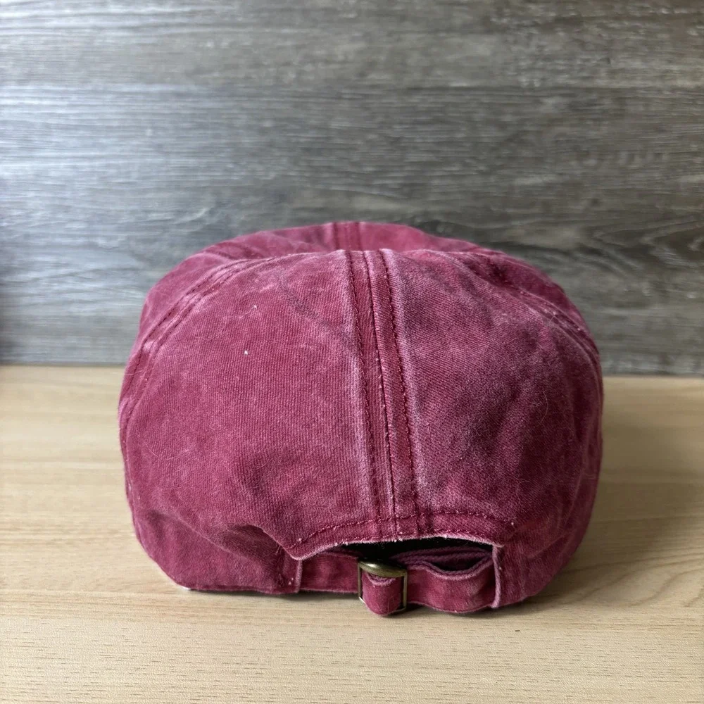 Cat Mom Hat Cap Strap Back‎ Womens Red Embroidered David and Young Casual Cotton